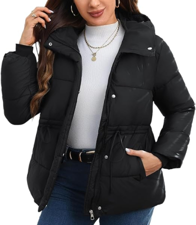 Geci si Veste dama - Geaca neagra de iarna/toamna pentru femei, XL