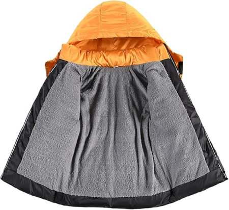 Geaca captusita de iarna pentru copii, negru/maro 104-110 cm [1]