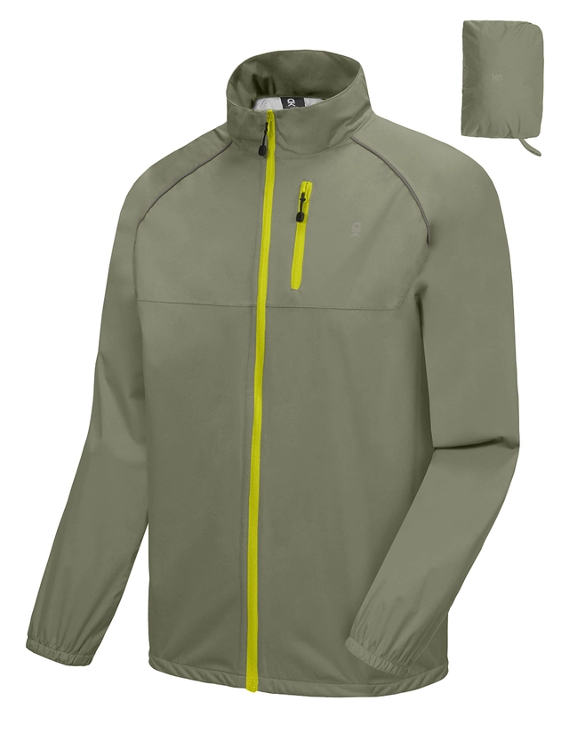 Geci si Veste dama - Jacheta usoara, respirabila, impermeabila, verde pentru iesiri in natura 2XL