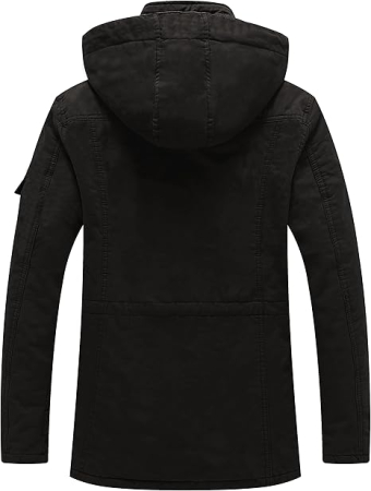 Geaca neagra de iarna imblanita pentru barbati, S [1]