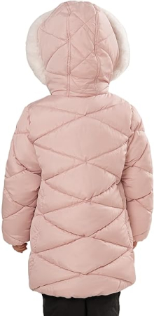 Geaca roz de iarna pentru fete, cu gluga, captusita, 6 ani, 116 cm [5]