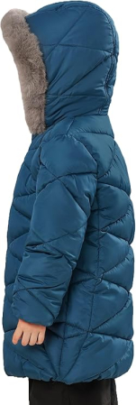 Geaca albastra de iarna pentru fete, cu gluga, captusita, 6 ani, 116 cm [3]
