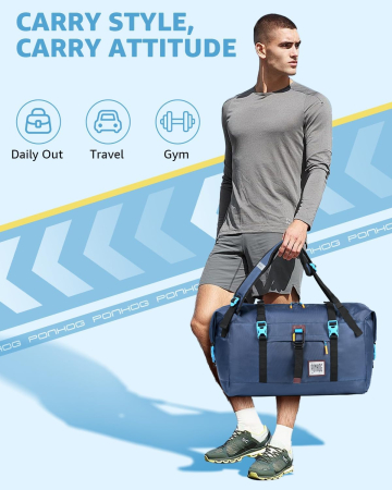 Geantă sport spatioasa 40 L, ideala calatorii, sala, inot [1]