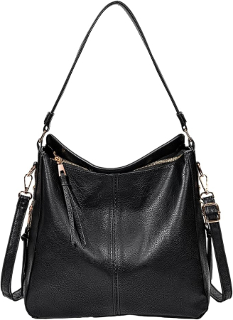 Genti dama - Geantă Damă Elegantă, 3 Compartimente, Piele Ecologică, Curea Reglabilă și Detașabilă, Geantă de Umăr Crossbody