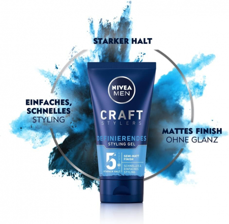 Gel de par NIVEA MEN Craft Stylers Defining cu efect mat pentru fixare puternica, 150 ml [2]