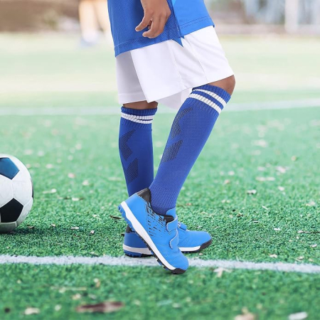 Adidasi de fotbal pentru copii, cu crampoane mici de sintetic, cu albastru marimea 33 [1]
