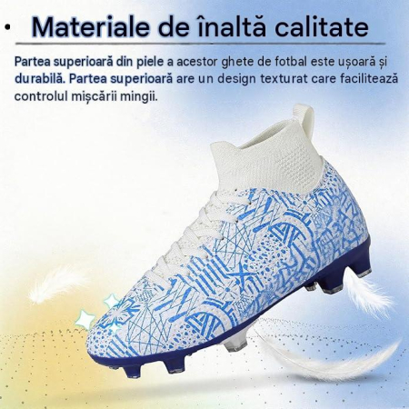 Ghete de fotbal pentru copii, cu crampoane, cu albastru marimea 36 [1]