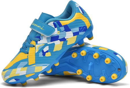 PANTOFI SPORT - Ghete de fotbal pentru copii, cu crampoane, cu albastru marimea 33