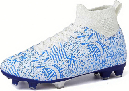 PANTOFI SPORT - Ghete de fotbal pentru copii, cu crampoane, cu albastru marimea 36