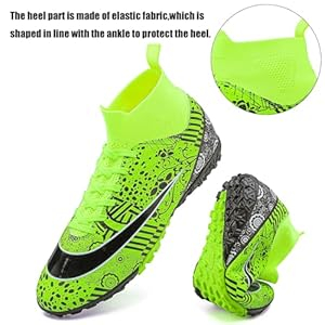 Ghete de fotbal pentru copii, cu crampoane de teren sintetic, cu verde marimea 32 [1]