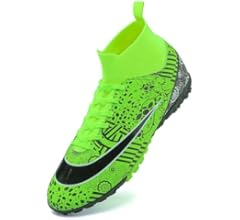 PANTOFI SPORT - Ghete de fotbal pentru copii, cu crampoane de teren sintetic, cu verde marimea 32