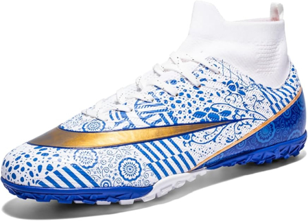 PANTOFI SPORT - Ghete de fotbal pentru copii, cu crampoane de teren sintetic, cu albastru marimea 30