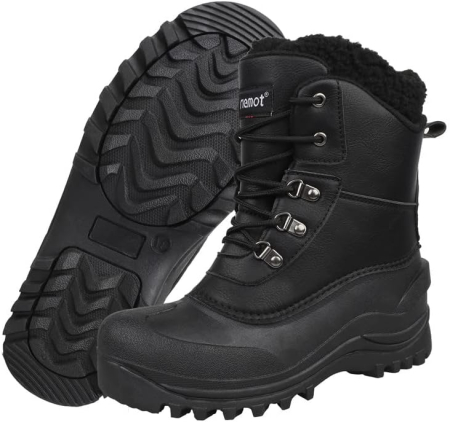 Ghete de iarna imblanite pentru barbati/femei, impermeabile, usoare, negre 37 [5]