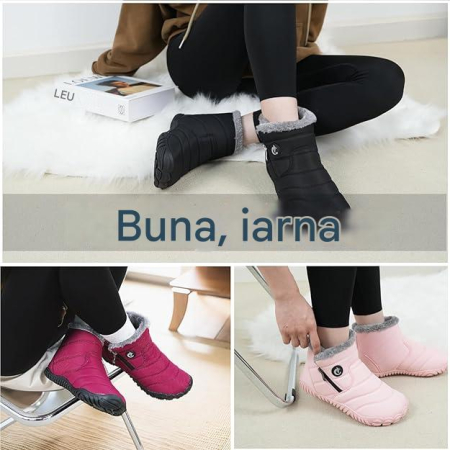 Ghete de iarna imblanite pentru barbati/femei, impermeabile, usoare, violet 37 [6]