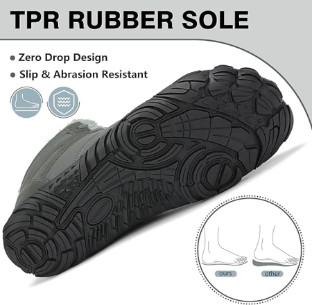 Ghete de iarna imblanite pentru barbati, impermeabile, usoare, gri 45 [3]