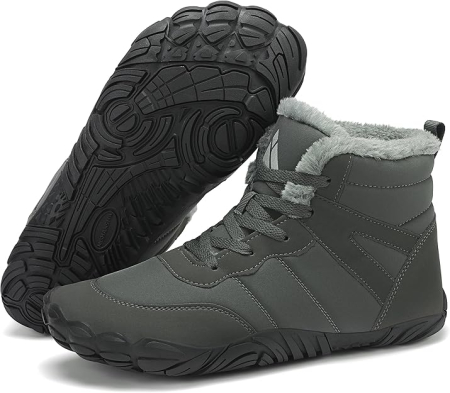 Ghete si bocanci sport barbati - Ghete de iarna imblanite pentru barbati, impermeabile, usoare, gri 43