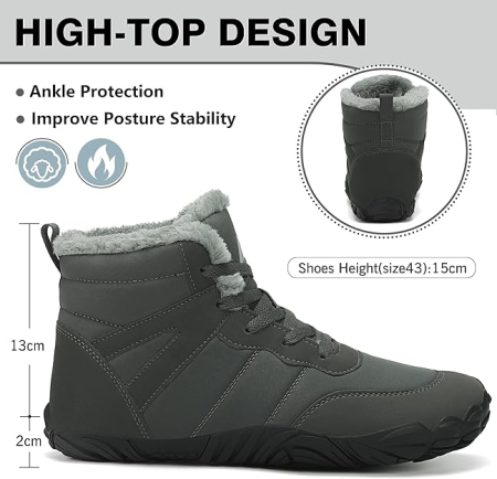 Ghete de iarna imblanite pentru barbati, impermeabile, usoare, gri 45 [5]