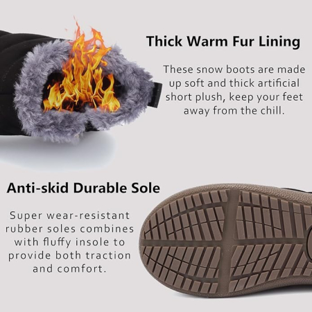 Ghete de iarna imblanite pentru barbati, impermeabile, usoare, albastre 45 [4]