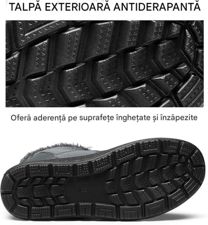 Ghete de iarna imblanite pentru femei, impermeabile, usoare, gri 41 [2]