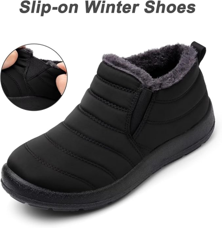 Ghete de iarna imblanite pentru femei, impermeabile, usoare, negre 38 [3]