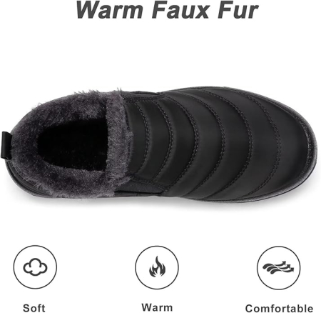 Ghete de iarna imblanite pentru femei, impermeabile, usoare, negre 38 [1]