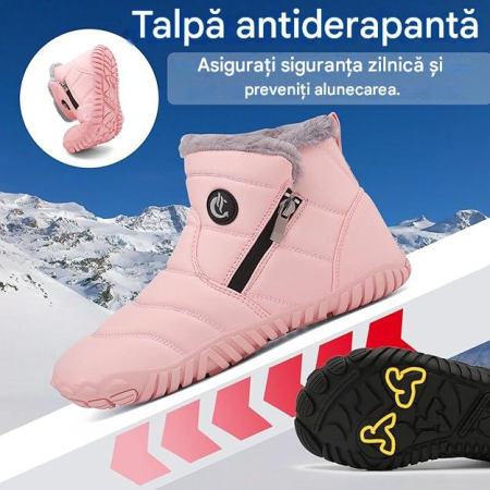 Ghete de iarna imblanite pentru femei, impermeabile, usoare, roz 37 [4]