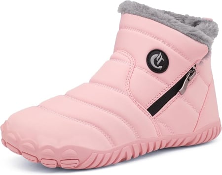 Ghete dama - Ghete de iarna imblanite pentru femei, impermeabile, usoare, roz 40