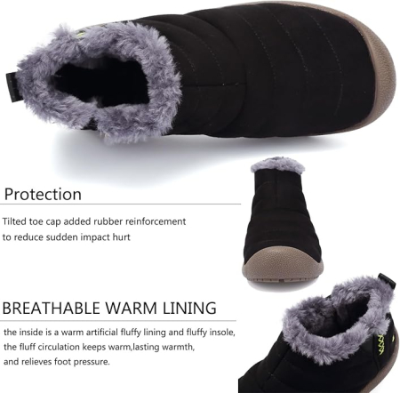 Ghete de iarna imblanite pentru barbati, impermeabile, usoare, negre 39 [3]