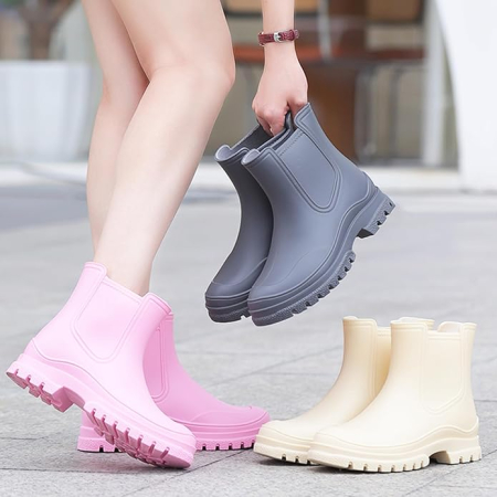 Cizme moderne de ploaie din cauciuc, confortabile, perfect impermeabile 38 [6]