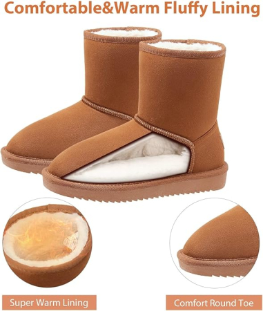Cizme de iarna imblanite pentru femei, usoare, maro 37 [2]