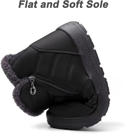Ghete de iarna imblanite pentru femei, impermeabile, usoare, negru 43 [4]