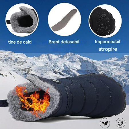 Ghete de iarna imblanite pentru barbati/femei, impermeabile, usoare, albastre 43 [1]