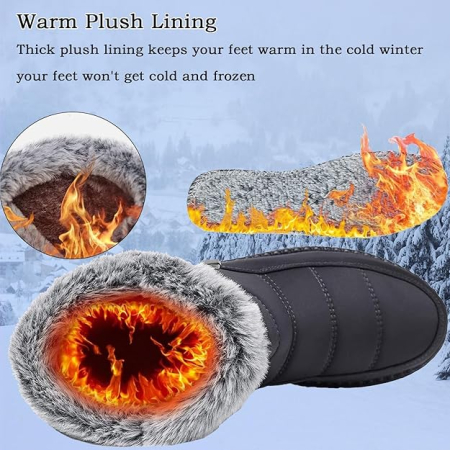 Ghete de iarna  pentru femei, impermeabile, usoare, gri 36 [2]