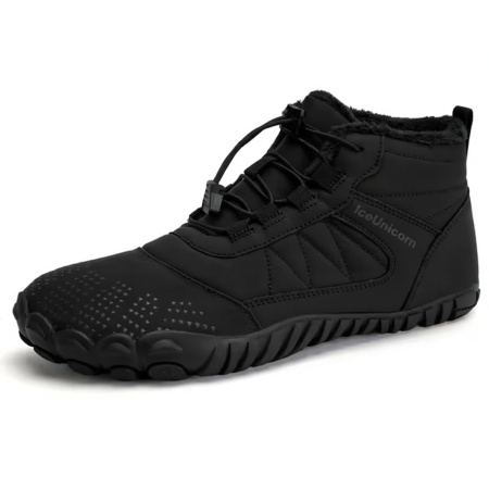 CIZME - Bocanci Barefoot Damă și Bărbați, Gheată de Iarnă cu Bot Larg, Căptușeală Termică din Blăniță, Talpă Antiderapantă, Șiret Rapid, 38