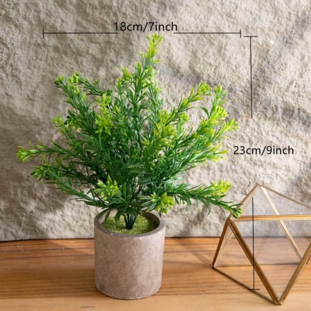 Ghivece ornamentale cu plante verzi artificiale, 2 bucati 23 cm [2]