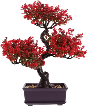Plante artificiale - Bonsai mare artificial, in ghiveci, aspect rosiatic, 36x32 cm