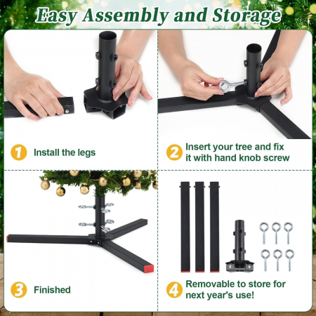 Suport metalic pentru brad sarbatori de iarna, grosime 3.2 cm [4]