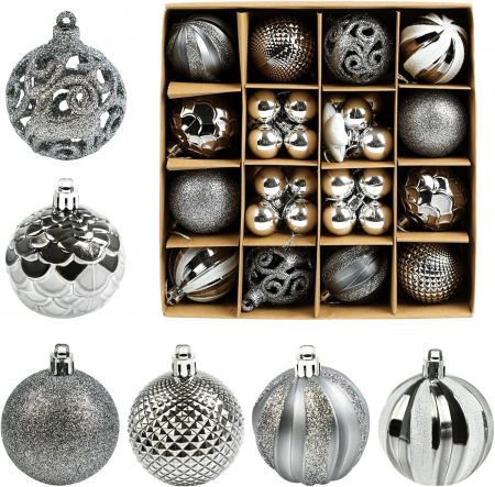 globuri - Globuri decorare pom sarbatori- set 42 bucati