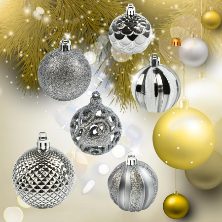 Globuri decorare pom sarbatori- set 42 bucati [1]