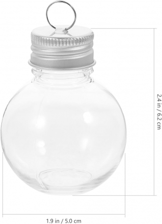 Globuri decorare pom sarbatori transparente pentru umplere, 50 ml- set 10 bucati [2]