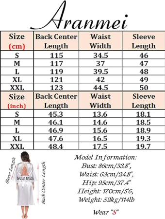 Halat de baie din satin pentru femei, albastru XL [6]