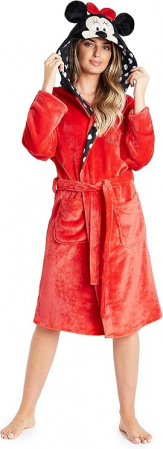 Halate baie - Halat de baie pentru femei, rosu Minnie Mouse, S