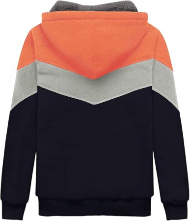 Hanorac lejer, gros, captusit, cu gluga, fermoar si buzunare pentru baieti 10-12 ANI [4]