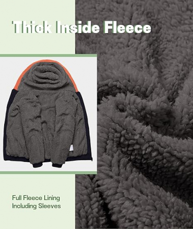 Hanorac lejer, gros, captusit, cu gluga, fermoar si buzunare pentru baieti 10-12 ANI [1]