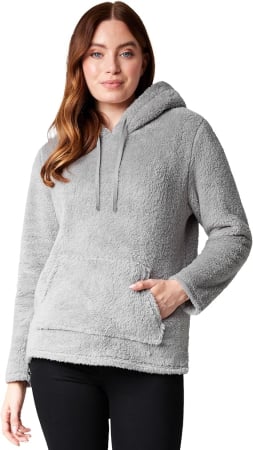 IMBRACAMINTE - Hanorac lejer cu gluga si buzunar, de dama, gri L
