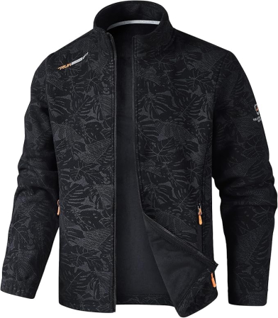 hanorace barbati - Jachetă polar unisex ușoară mânecă lungă stil pilot – Negru XL