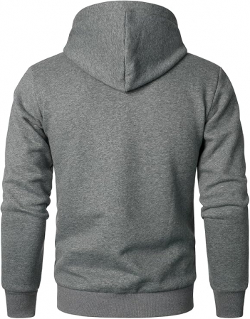 Hanorac unisex lejer, cu gluga si buzunare Gri S [2]