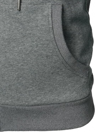 Hanorac unisex lejer, cu gluga si buzunare Gri S [5]