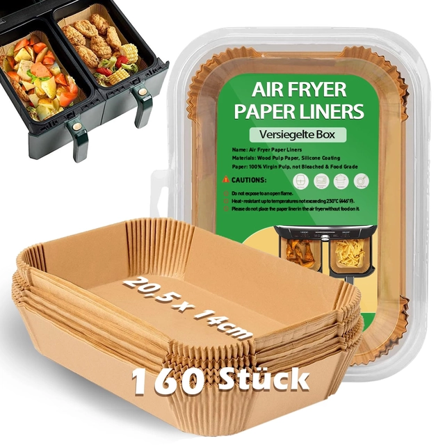 Tavi copt - Hartie de copt pentru airfryer 205x140 mm 150 bucati