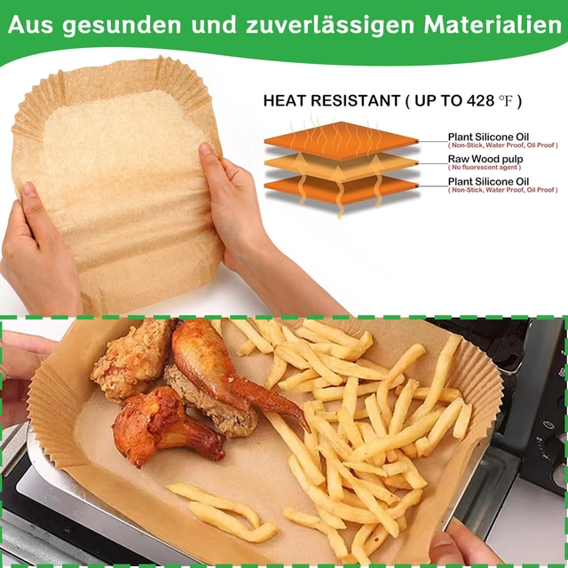 Hartie de copt pentru airfryer 205x140 mm 150 bucati [3]
